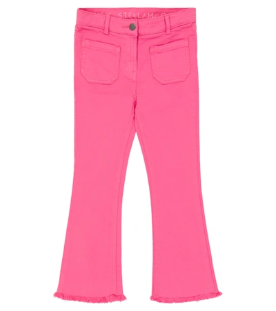 Stella Mccartney Kids' Flared-cuff Straight Jeans In Pink
