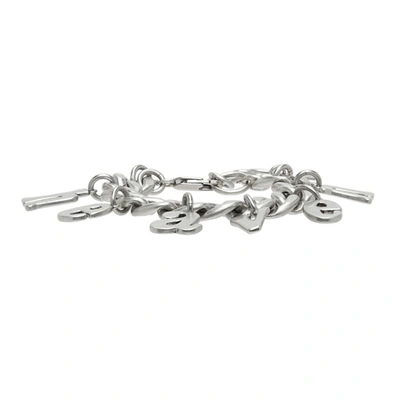 Marc Jacobs Heaven Silver 'heaven' Charm Bracelet In 040 Silver