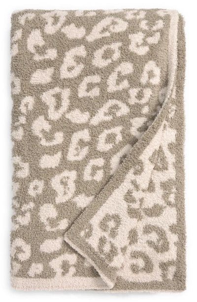 Barefoot Dreamsr In The Wild Throw Blanket In Dark Khaki/stone