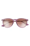 Ray Ban Erika Classic 54mm Sunglasses In Transparent Violet