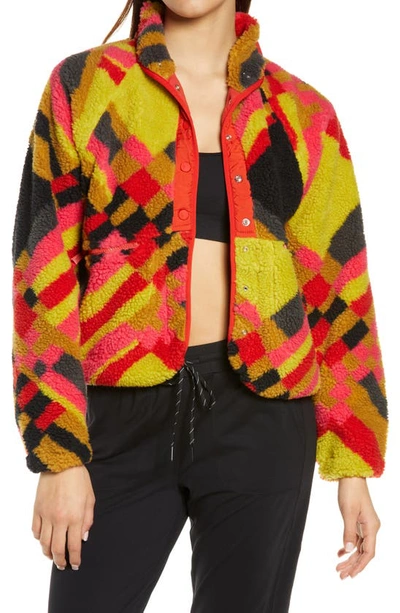 Free People Fp Movement Rocky Ridge Jacket In Pink Check