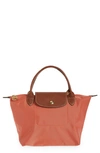 Longchamp 'mini Le Pliage' Handbag In Blush