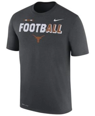 Nike Men's Texas Longhorns Legend Football T-shirt In Anthracite