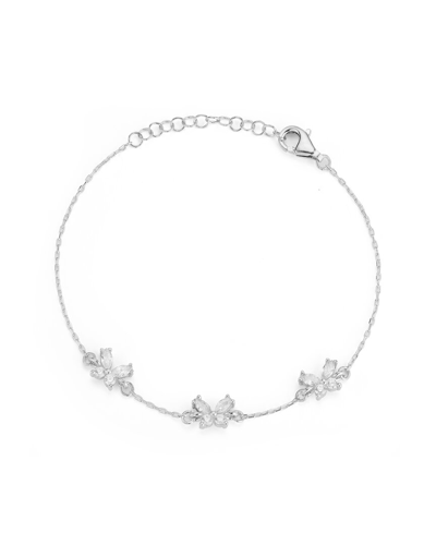 Glaze Jewelry Cz Butterfly Bracelet In Silver