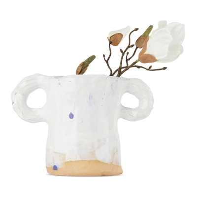 Niko June White Ceramic Studio 01 Vase