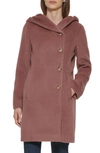 Cole Haan Women's Wool-blend Asymmetrical Hooded Coat In Peony