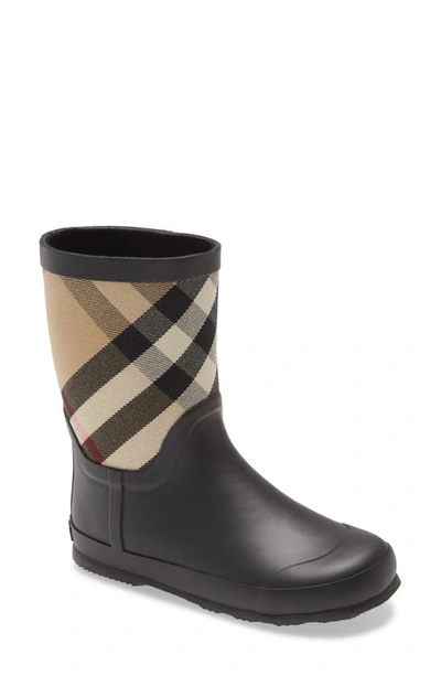 Burberry Kids' Neutral Vintage Check Rubber Boots In Archive Beige