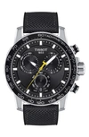 Tissot T-sport Supersport Giro Chronograph Interchangeable Strap Watch, 45.5mm In Black/black