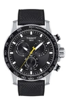 Tissot T-sport Supersport Giro Chronograph Interchangeable Strap Watch, 45.5mm In Black