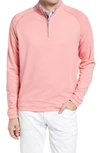 Peter Millar Drirelease® Natural Touch Quarter-zip Performance Pullover In Coral Reef