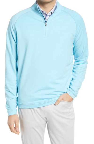 Peter Millar Drirelease® Natural Touch Quarter-zip Performance Pullover In Island Blue
