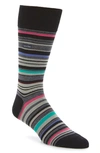 Calvin Klein Multistripe Emblem Socks In Black