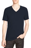 James Perse Short Sleeve V-neck T-shirt In Deep Blue