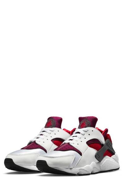 Nike Air Huarache Trainer In White/ Red