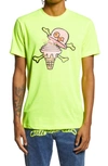 Icecream Nesting Graphic Tee In Neon Yellow