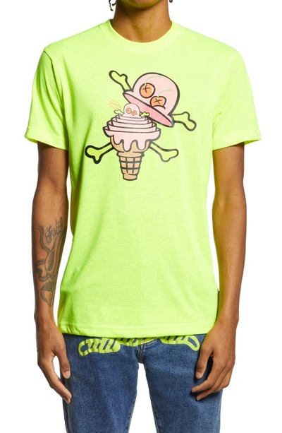 Icecream Nesting Graphic Tee In Neon Yellow
