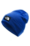The North Face Dock Worker Recycled Beanie In Enamel Blue