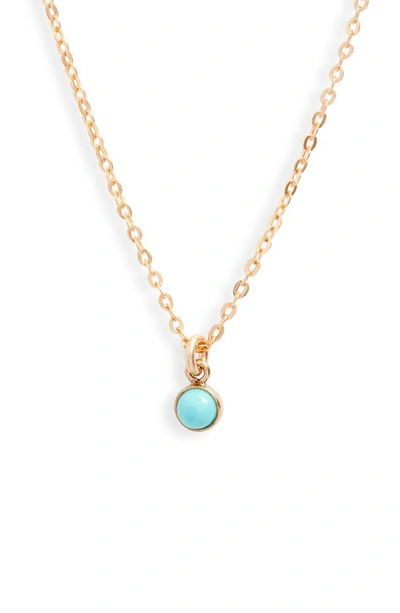 Set & Stones River Turquoise Pendant Necklace In Gold