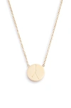 Knotty Zodiac Pendant Necklace In Gold/cancer