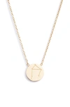 Knotty Zodiac Pendant Necklace In Gold/gemini