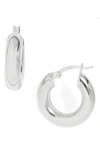 Argento Vivo Chunky Tube Hoop Earrings In Silver