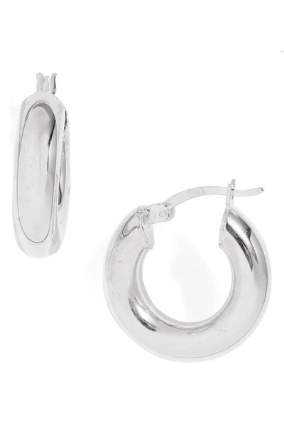 Argento Vivo Chunky Tube Hoop Earrings In Silver