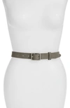 Rag & Bone Suede Boyfriend Belt In Smokesuede