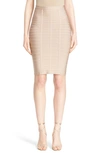 Herve Leger Bandage Pencil Skirt In Dune