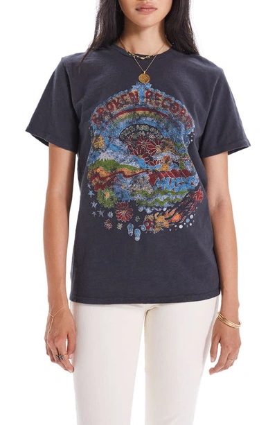 Mother The Rowdy Cotton Graphic Tee In Broken Record