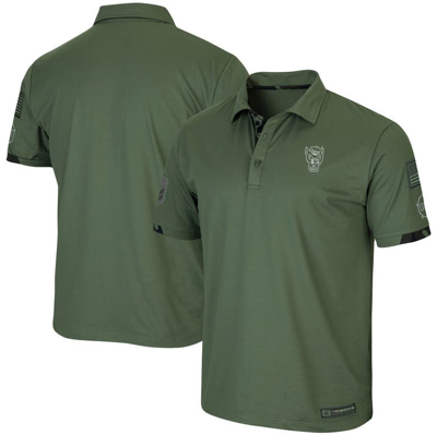 Colosseum Men's Olive Nc State Wolfpack Oht Military-inspired Appreciation Echo Polo Shirt