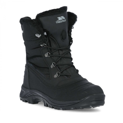 Trespass Mens Negev Ii Leather Snow Boots In Black