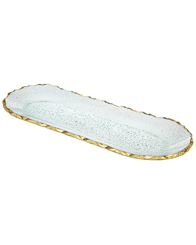 Godinger Harper Oval Serving Tray In Gold