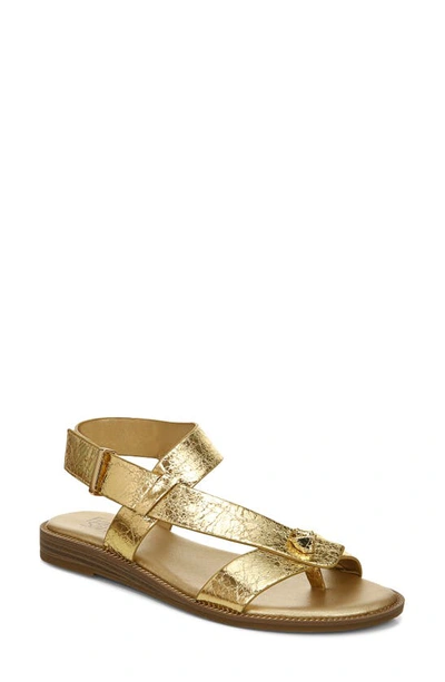 Franco Sarto Glenni Sandals Women's Shoes In Gold Faux Leather