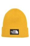 The North Face Logo Cuff Beanie In Arrowwood Yellow