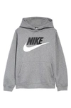 Nike Kids' Sportswear Club Fleece Hooded Sweatshirt In Carbon Heather