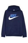 Nike Kids' Sportswear Club Fleece Hooded Sweatshirt In Midnight Navy