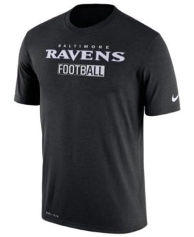 Nike Men's Baltimore Ravens All Football Legend T-shirt In Black