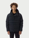 The Very Warm Men's Packable Pullover Puffer Jacket In Black