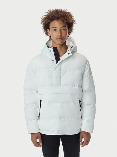 The Very Warm Men's Packable Pullover Puffer Jacket In White