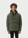 The Very Warm Men's Packable Pullover Puffer Jacket In Olive