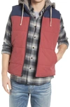 The Normal Brand Dano Vest In Red/ Navy