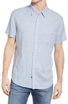 Rails Fairfax Relaxed Fit Short Sleeve Button-up Shirt In Blue Melange