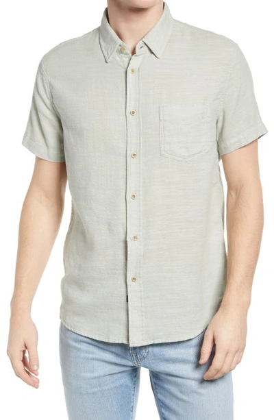 Rails Fairfax Solid Short Sleeve Button-up Cotton Shirt In Sage