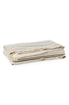 Coyuchi Cascade Matelasse Organic Cotton Blanket In Shadow Stripe