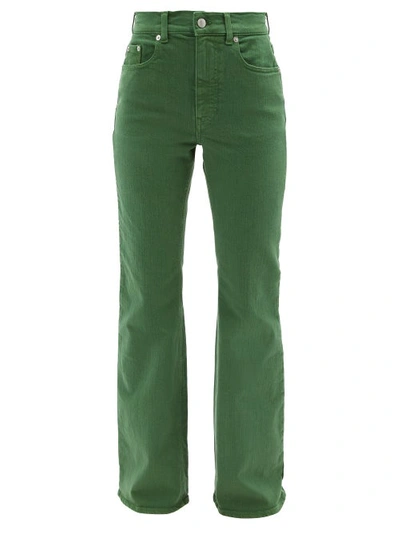 Jw Anderson High Rise Boot-cut Jeans In Green
