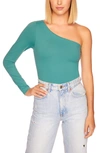 Susana Monaco One Shoulder Bodysuit In Green
