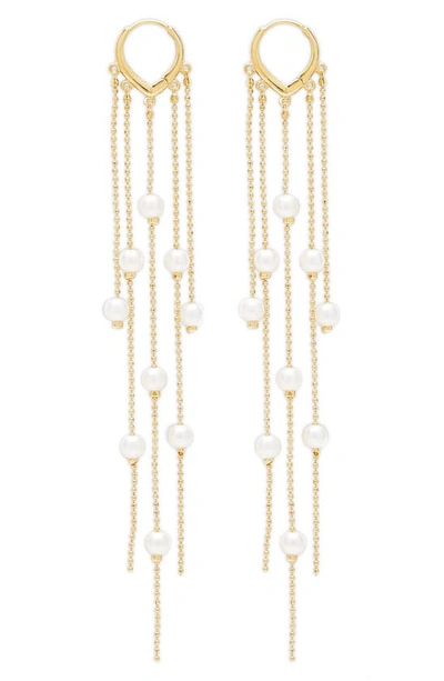 Petit Moments Copacabana Imitation Pearl Drop Earrings In Gold