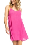 Roxy Beachy Vibes Cover-up Dress In Pink Guava