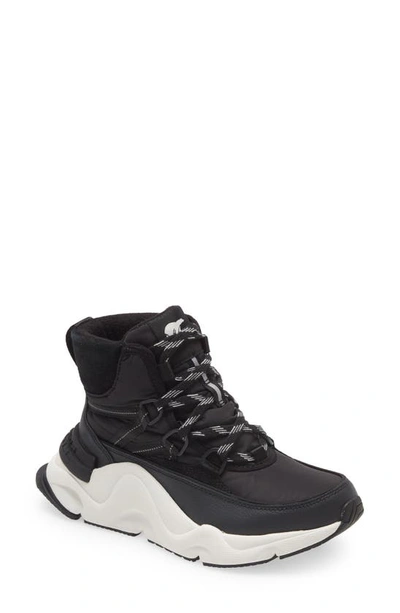 Sorel Kinetic Rnegd Waterproof High Top Sneaker Boot In Black