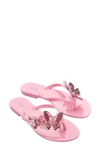 Melissa Women's Harmon Fly Butterfly Scented Thong Sandals In Pink